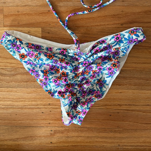 Frankie’s Bikinis - Floral London Bandeau Top and Ruched Bikini Bottom - Picture 4 of 10